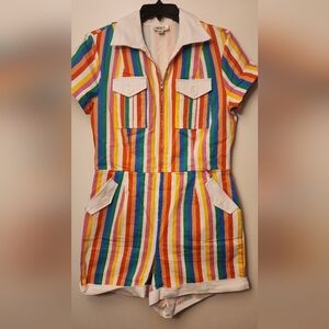 Unique Vintage Multi Colored Romper